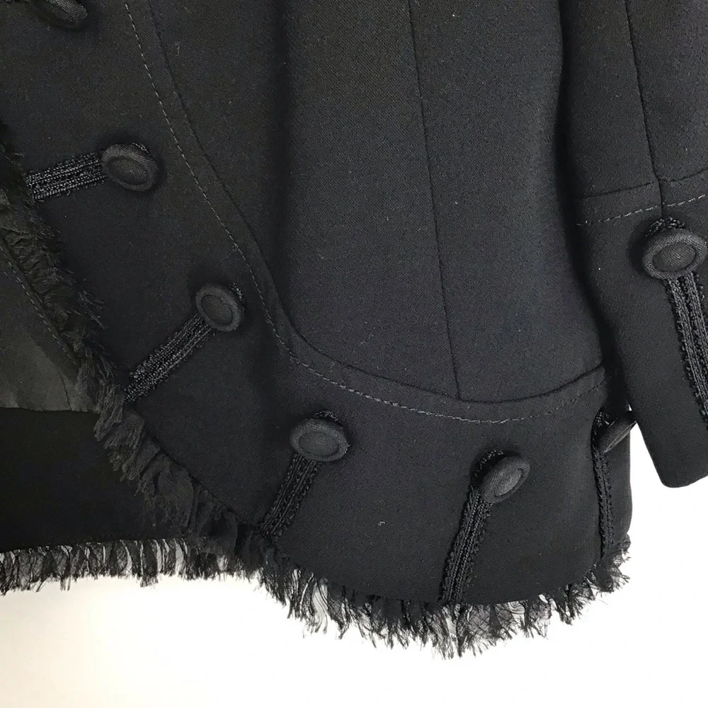 Soft Surroundings Stratford Military Style Jacket Blazer Steam Punk Black Size M - Picture 7 of 10